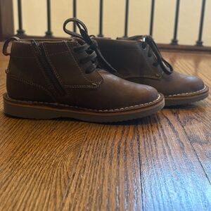 Kids Brown Lace-Up Boots